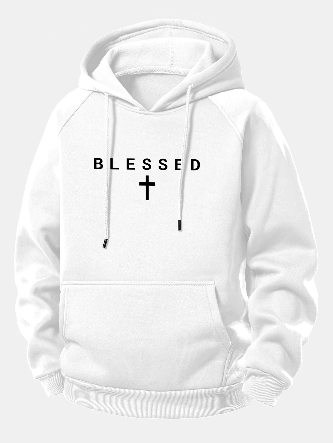 Blessed Print Drawstring Hoodie - Image 4