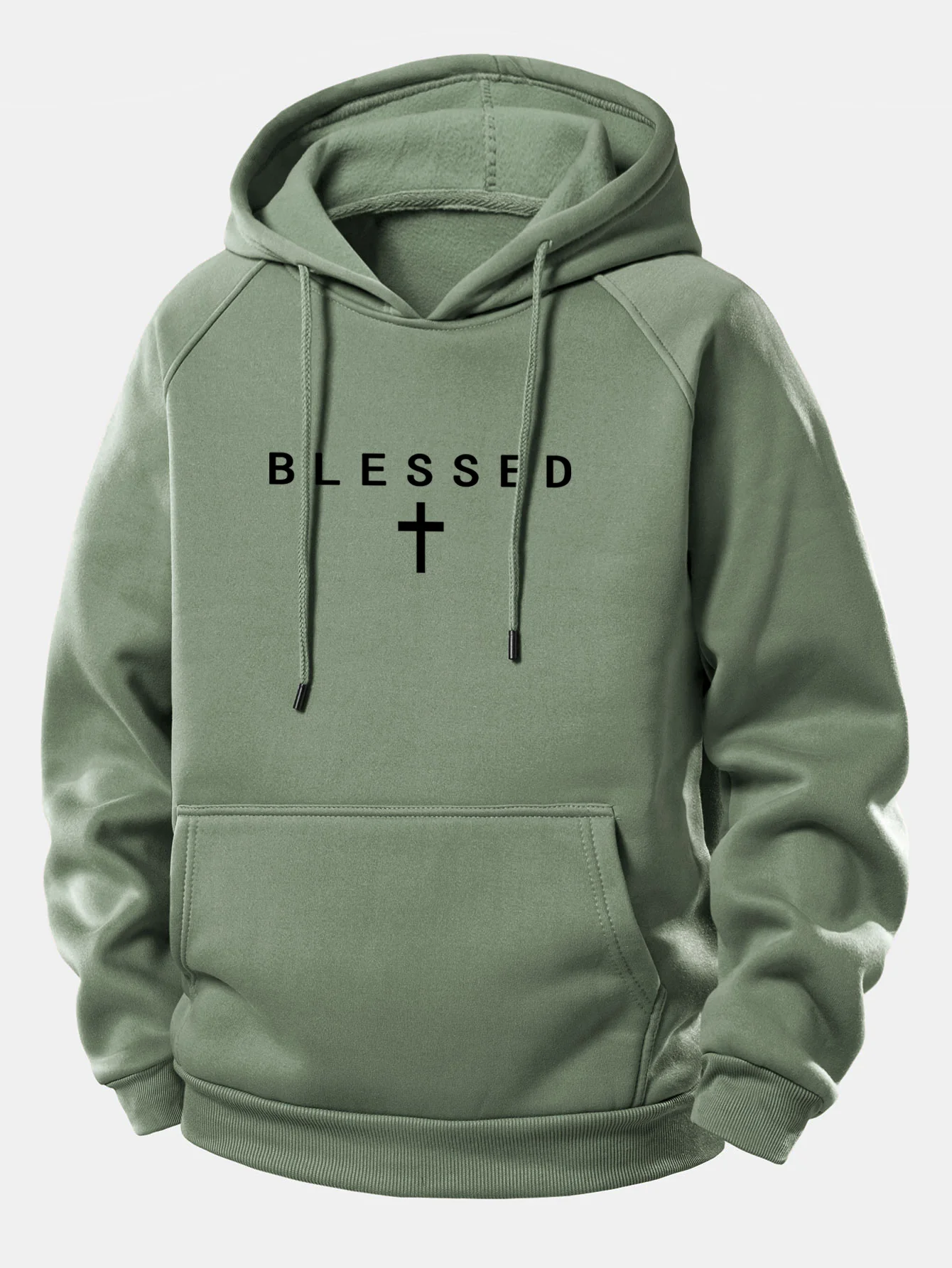 Blessed Print Drawstring Hoodie - Image 7