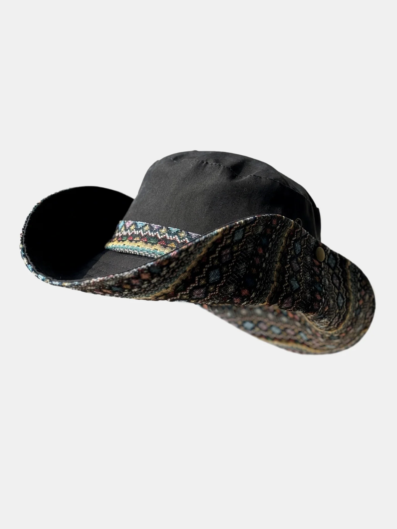 Bohemian-Style Embroidered Sun Hat - Ideal For Music Festivals And Outdoor Wear - Image 3