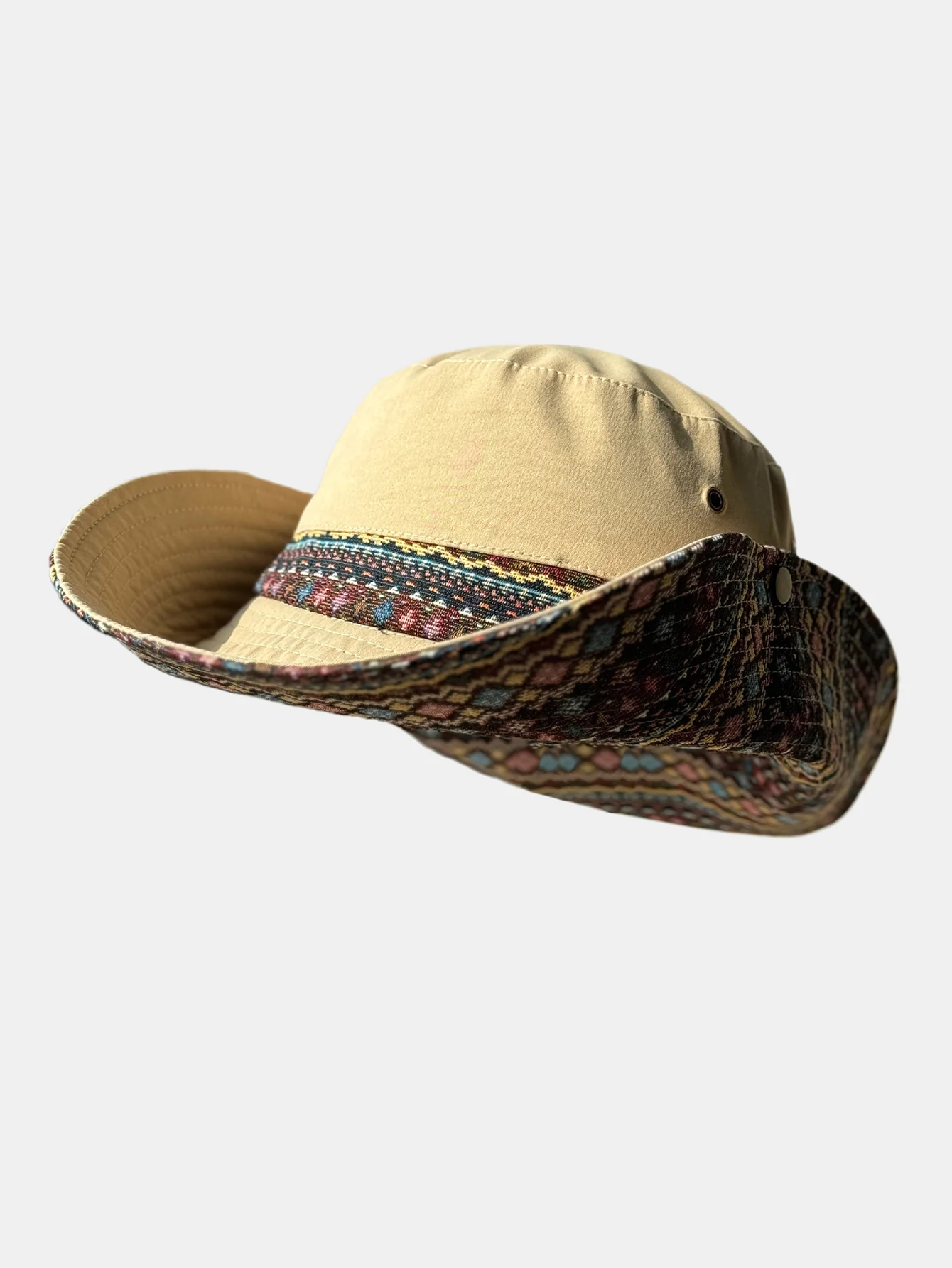 Bohemian-Style Embroidered Sun Hat - Ideal For Music Festivals And Outdoor Wear - Image 5