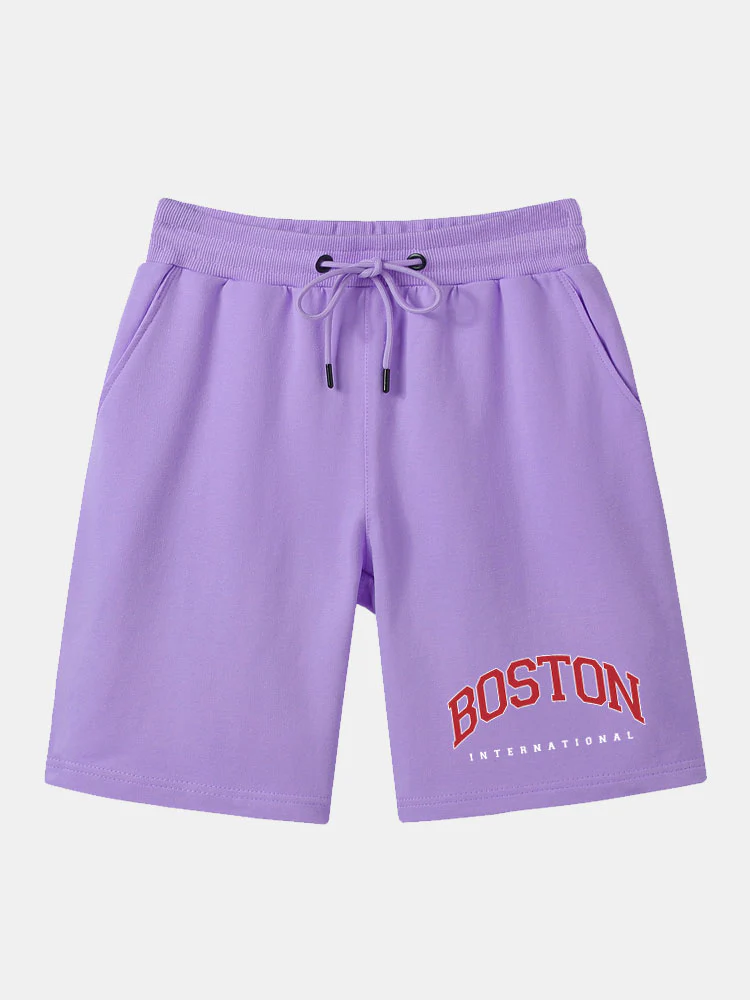 Boston Print Mittellange Shorts - Image 3