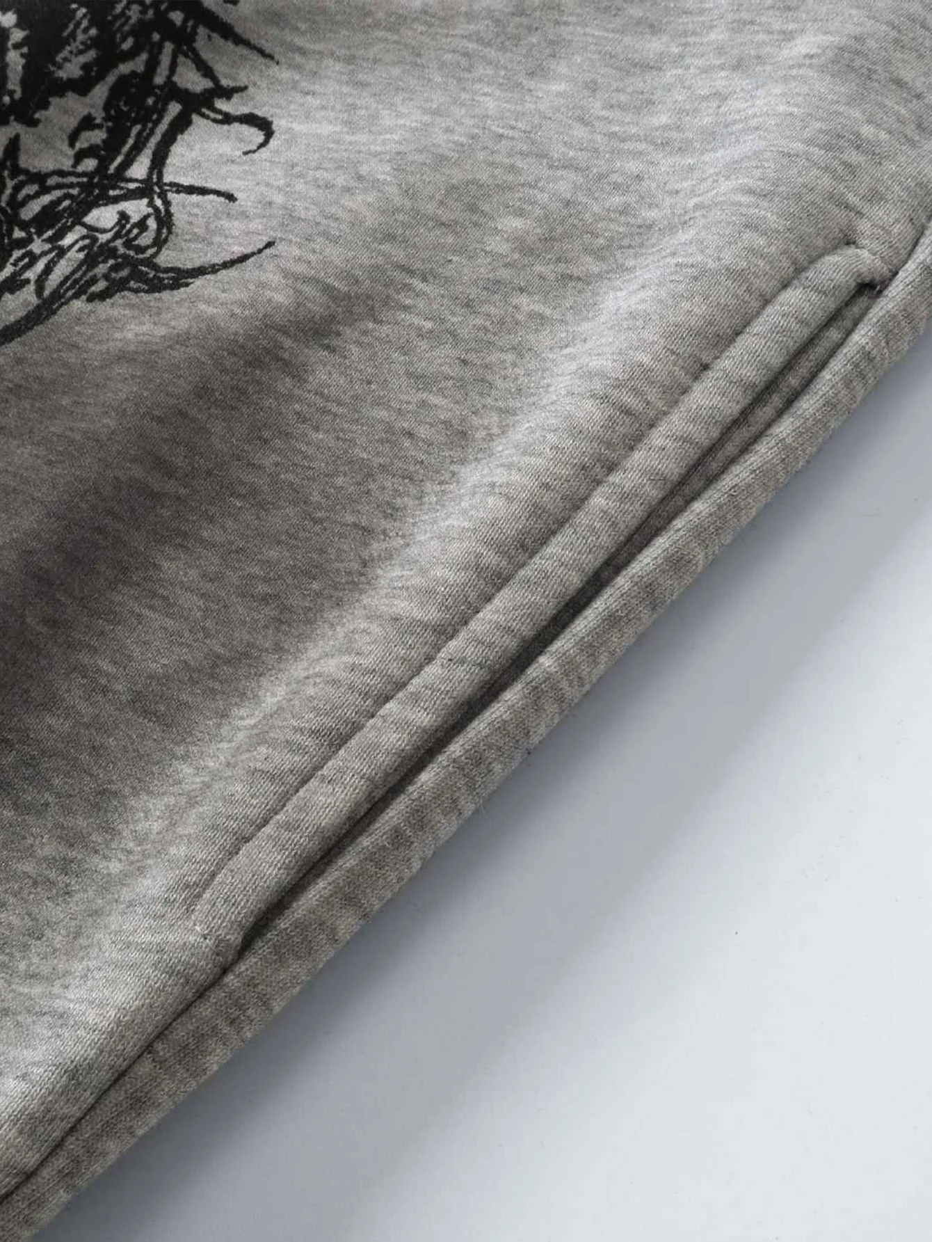 Boxy Kapuzenpullover mit Reißverschluss, Comic-Charakterdruck und Kunstpelzkragen - Image 10
