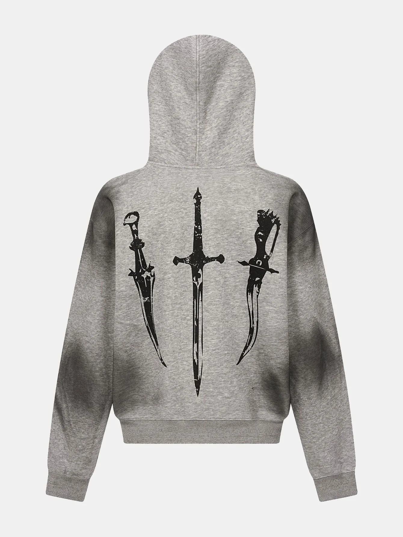 Boxy Kapuzenpullover mit Reißverschluss, Comic-Charakterdruck und Kunstpelzkragen - Image 2