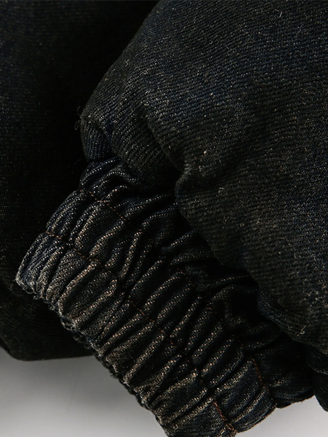 Boxy Kunstpelzkragen Gewaschene Denim Kapuzenjacke - Image 10