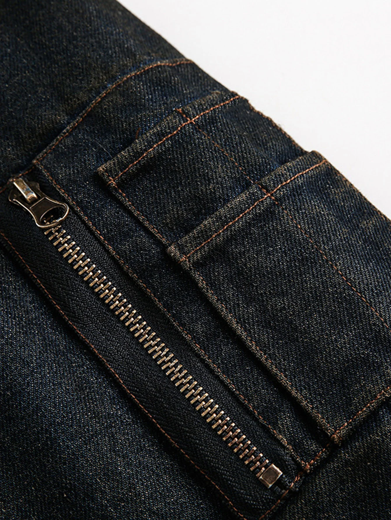 Boxy Kunstpelzkragen Gewaschene Denim Kapuzenjacke - Image 9