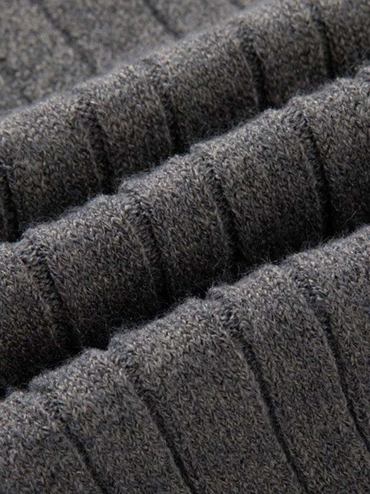Geflochtener Stehkragen Viertel-Reißverschluss Pullover - Image 11