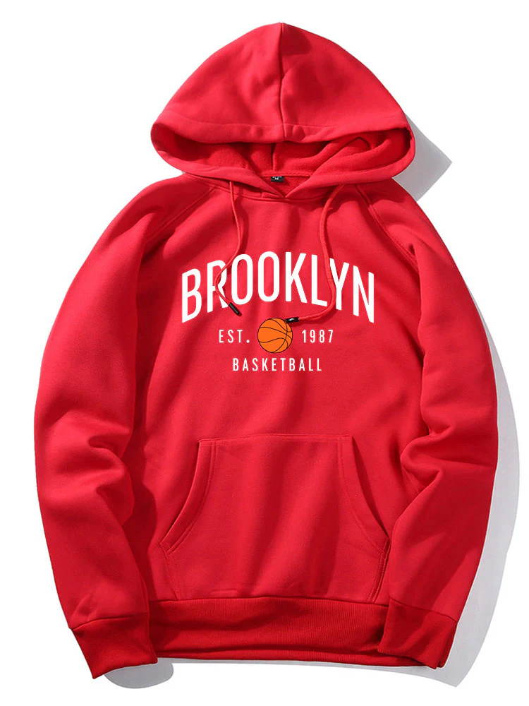 Brooklyn Basketball Druck Hoodie - Image 7