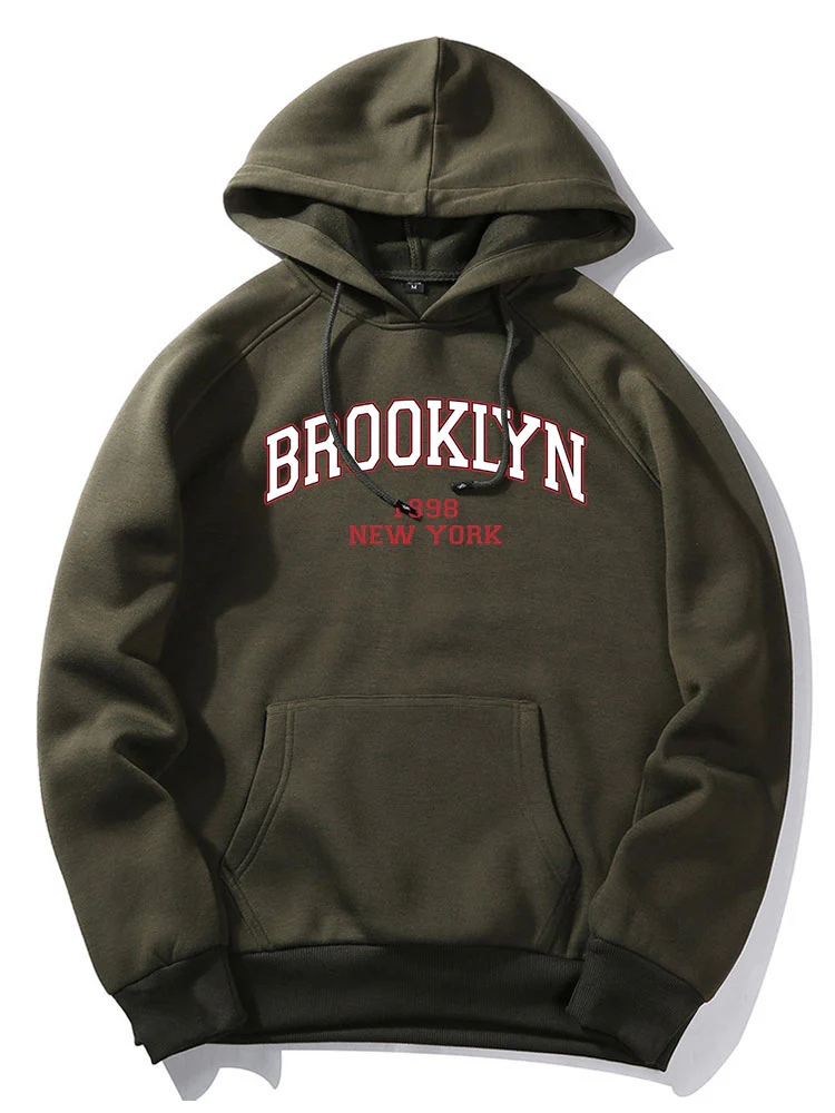 Brooklyn Brief Druck Raglan Ärmel Kapuzenpullover - Image 3