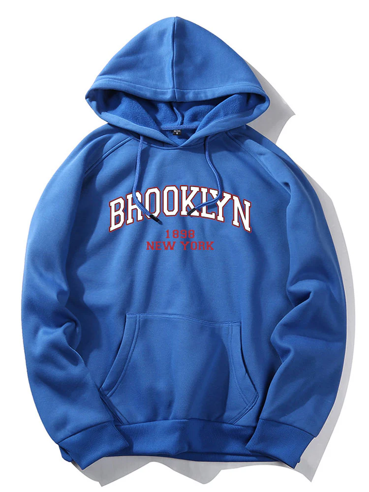 Brooklyn Brief Druck Raglan Ärmel Kapuzenpullover - Image 5