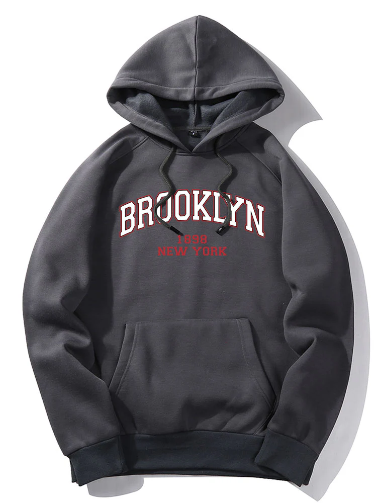 Brooklyn Brief Druck Raglan Ärmel Kapuzenpullover - Image 7