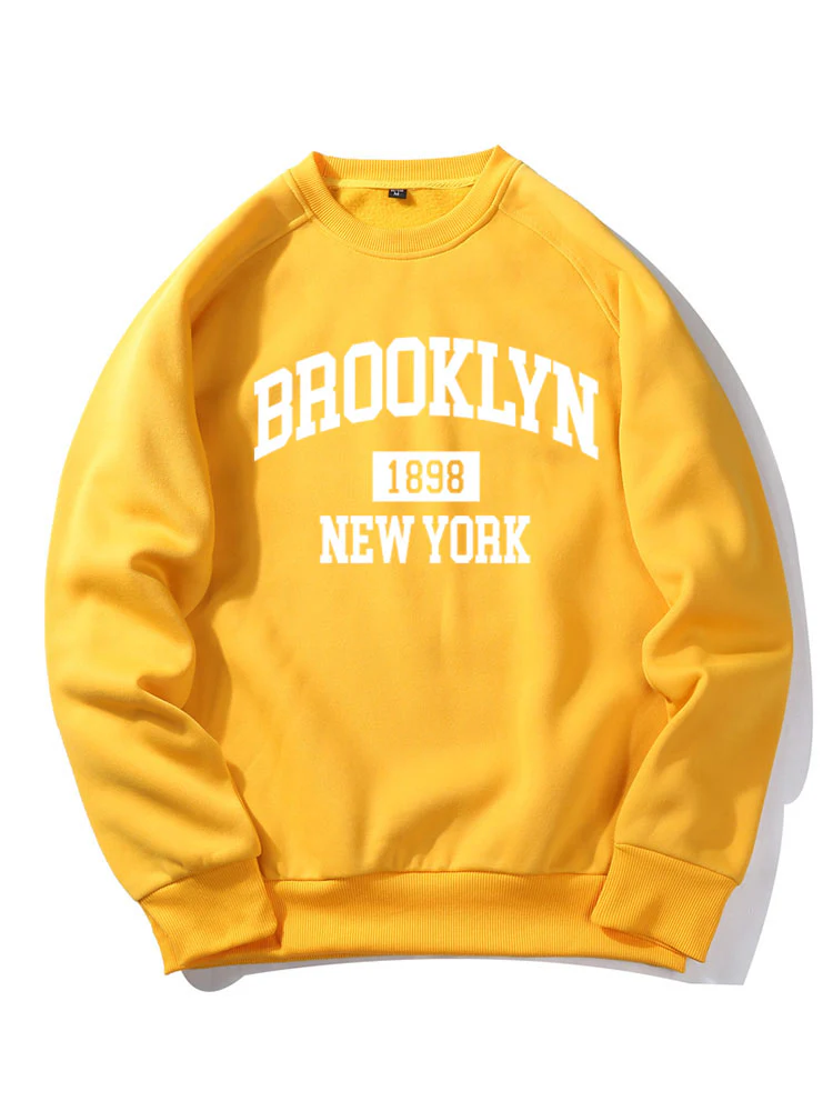 Brooklyn New York Buchstaben Druck Raglan Ärmel Sweatshirt - Image 3