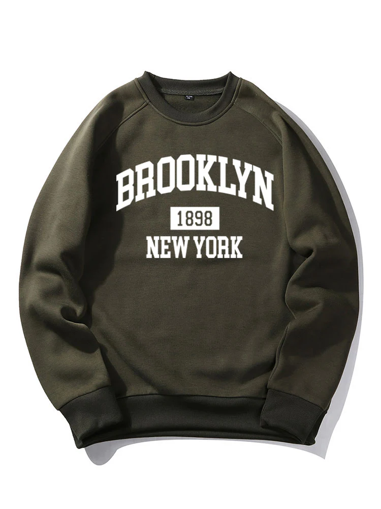 Brooklyn New York Buchstaben Druck Raglan Ärmel Sweatshirt - Image 4