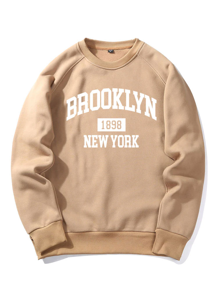 Brooklyn New York Buchstaben Druck Raglan Ärmel Sweatshirt - Image 5