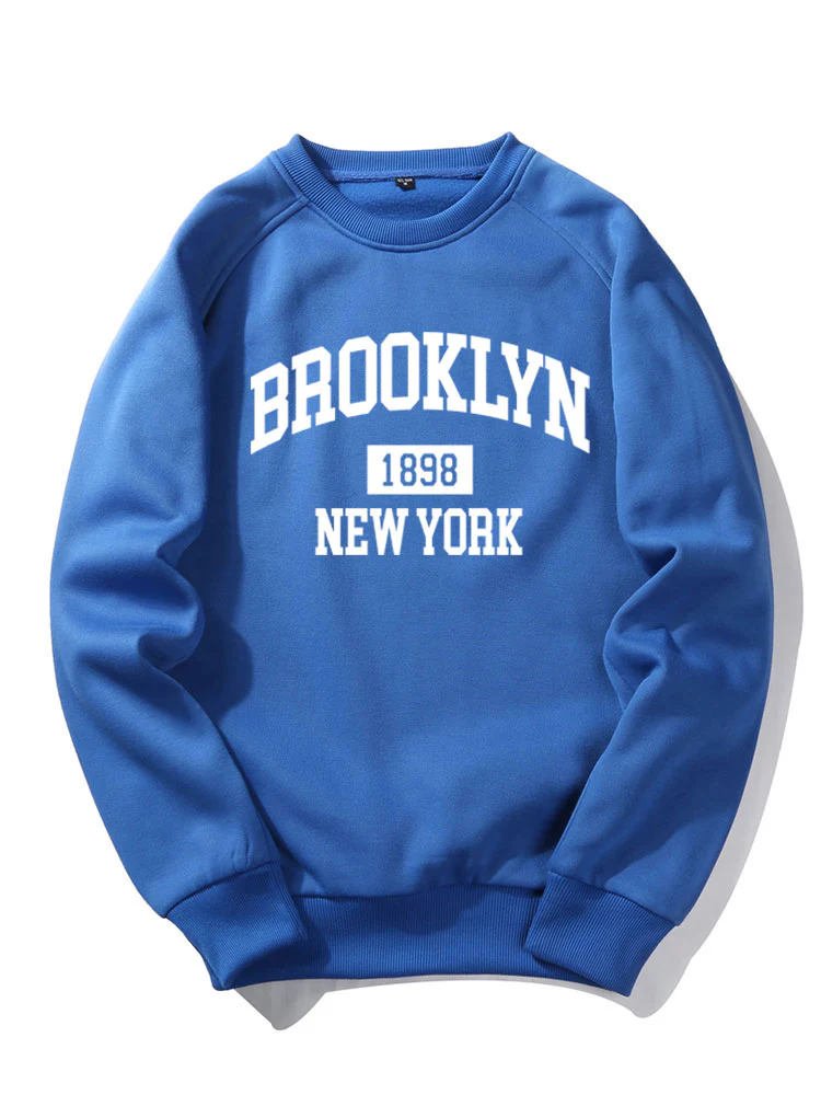 Brooklyn New York Buchstaben Druck Raglan Ärmel Sweatshirt - Image 6