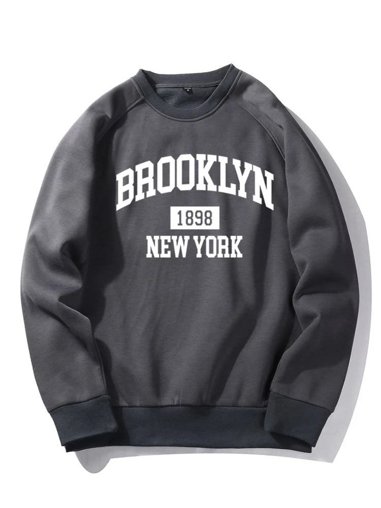 Brooklyn New York Buchstaben Druck Raglan Ärmel Sweatshirt - Image 7