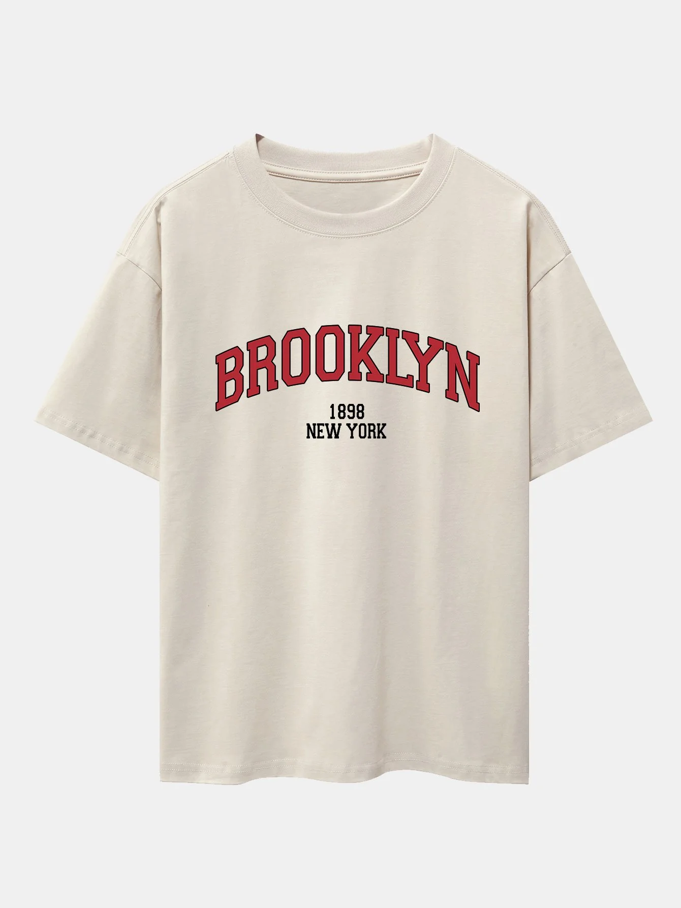 Brooklyn Print Drop Shoulder Oversize T-Shirt - Image 3
