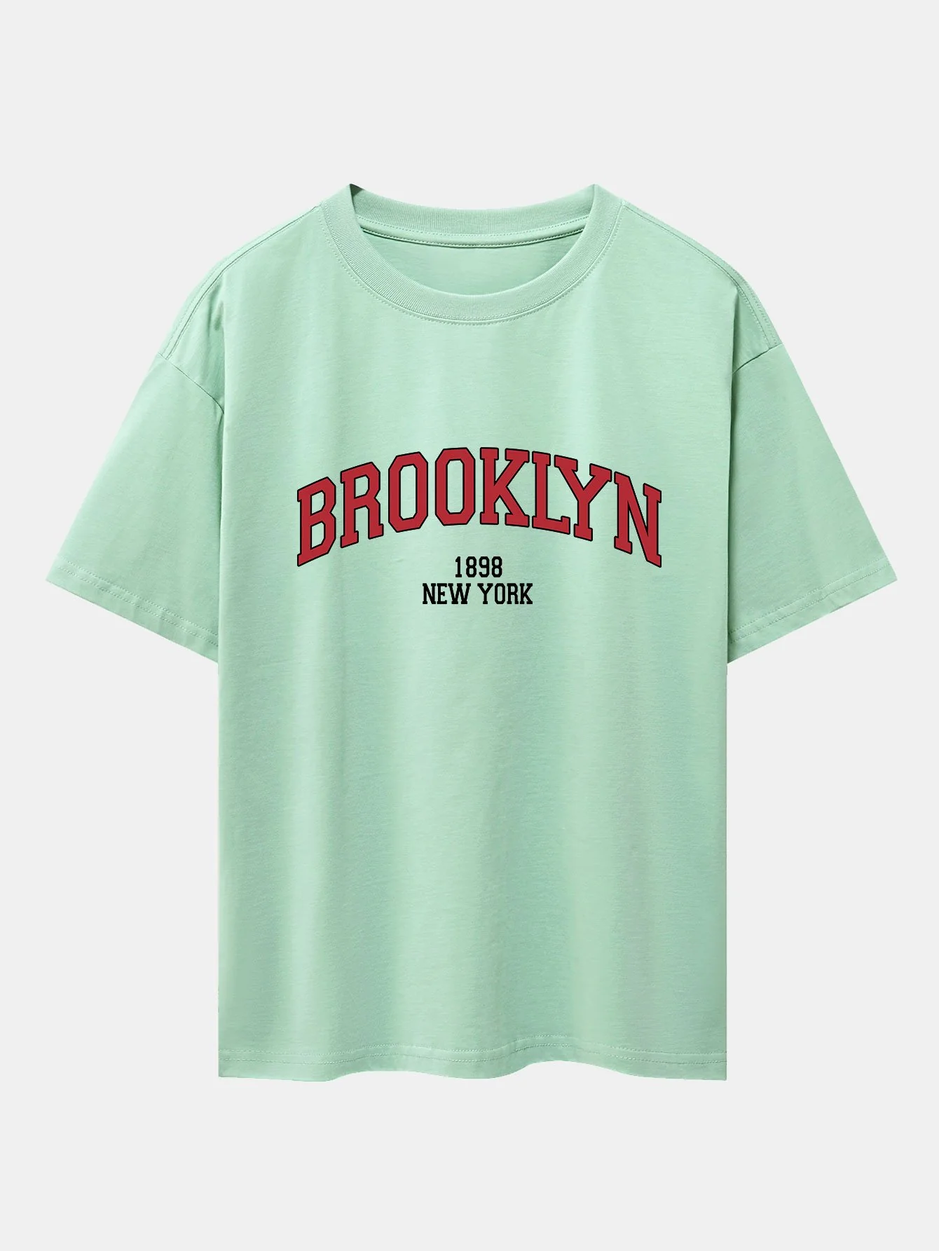 Brooklyn Print Drop Shoulder Oversize T-Shirt - Image 8