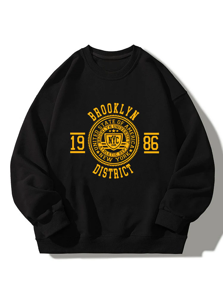 Brooklyn Varsity Print Relaxed Sweatshirt - Image 2