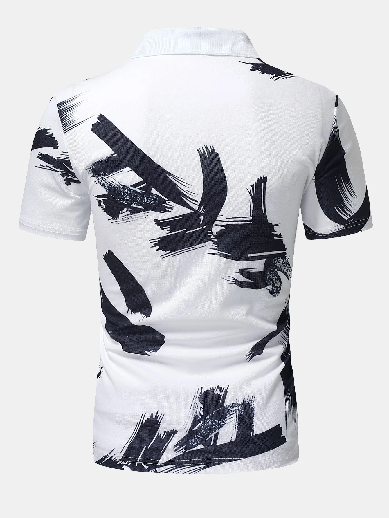 Pinselstrich-Druck Poloshirt - Image 2