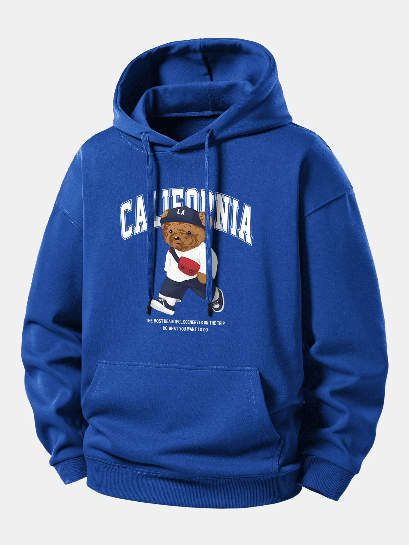 California Bear Print Relax Fit Hoodie - Image 10