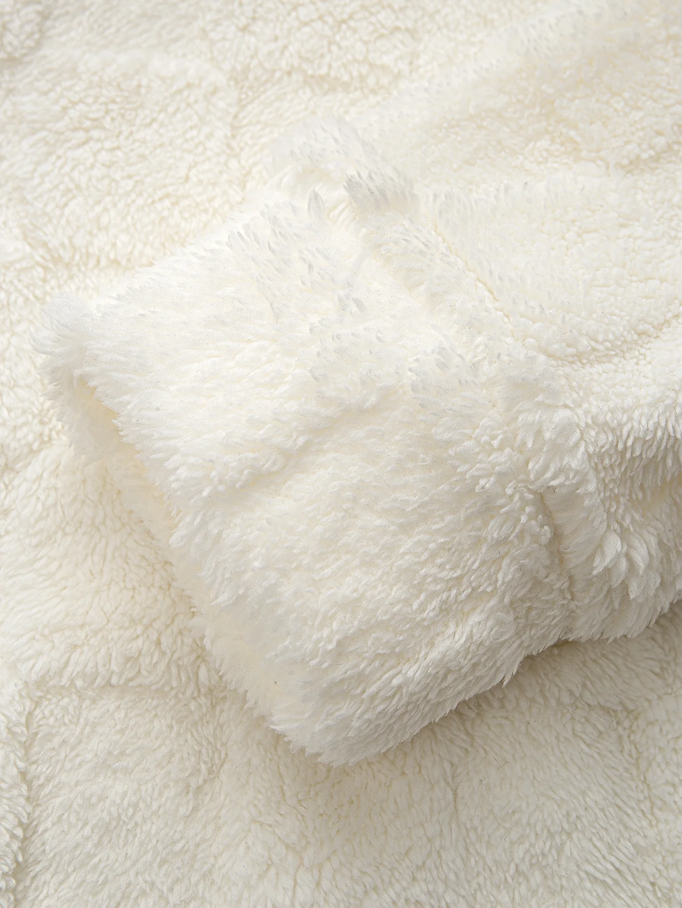 Kalifornien bestickter Teddy-Kapuzenpullover mit Schachbrettmuster - Image 10