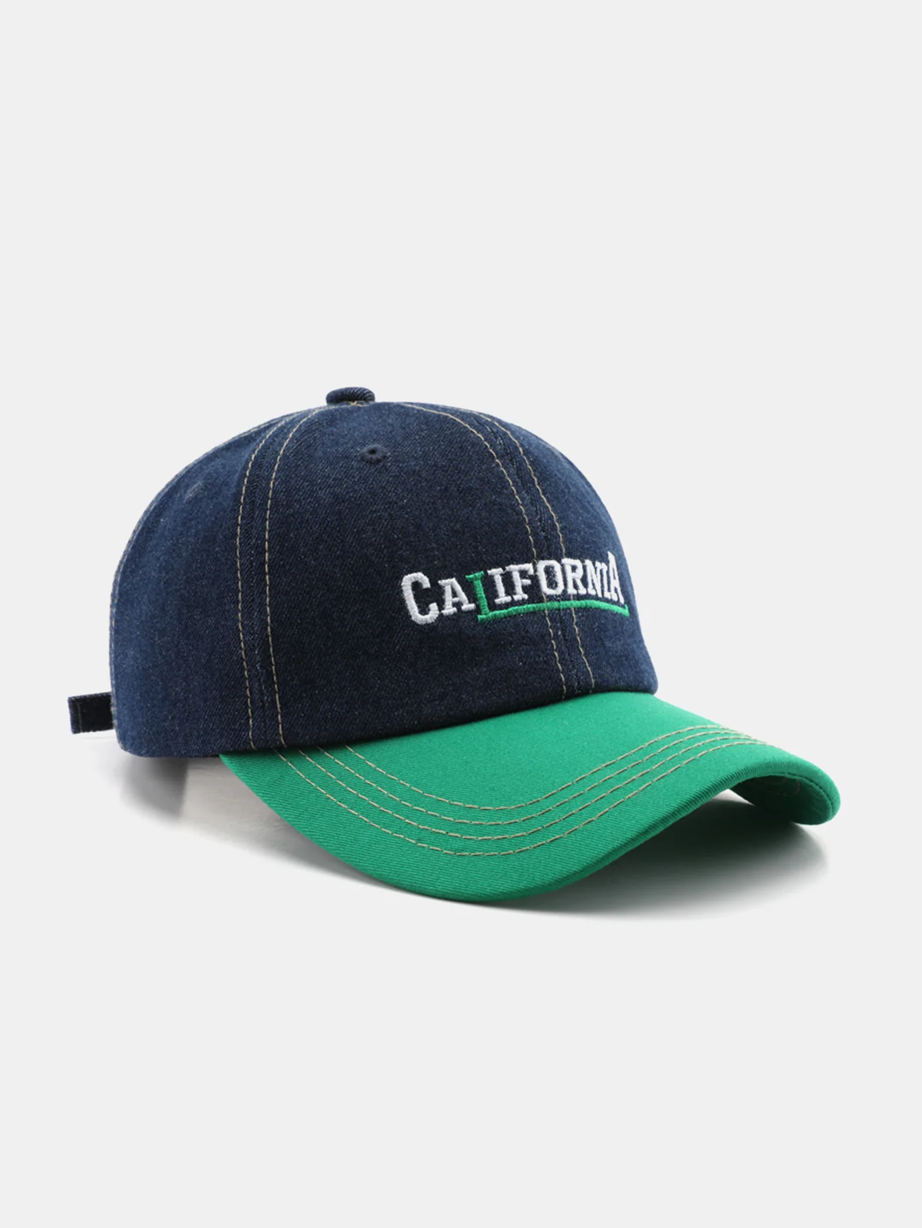 California Stickerei Denim Baumwolle Baseballmütze - Image 5