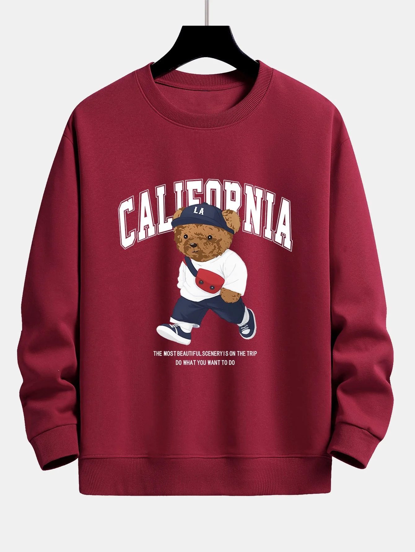 California Fashion Bären Druck Relaxed Fit Sweatshirt - Image 7