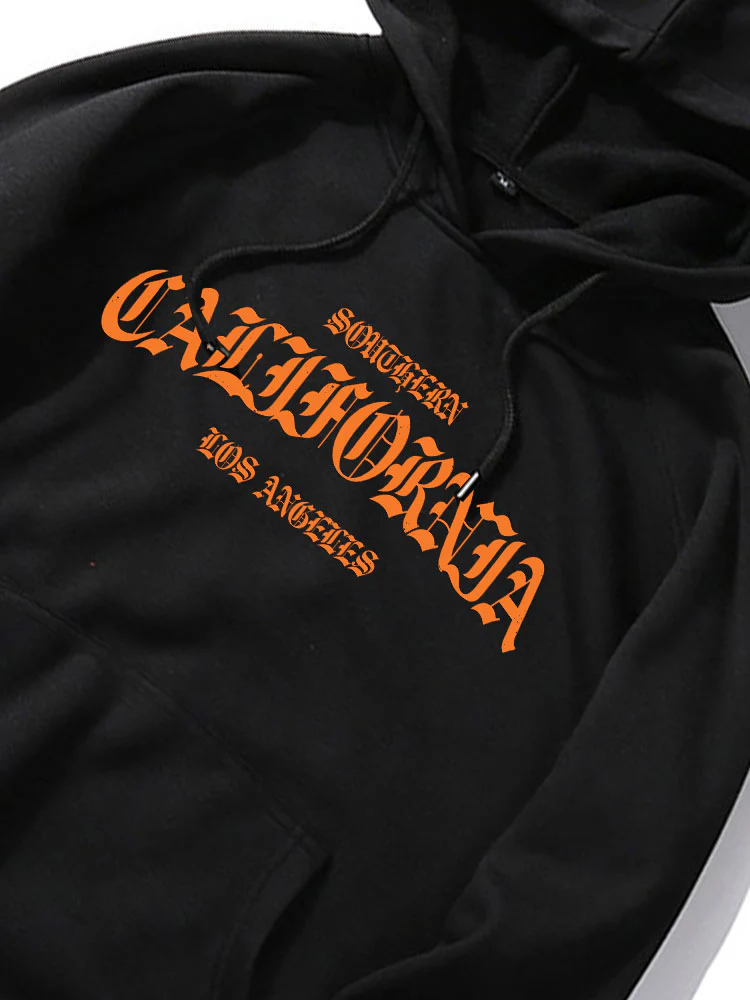 California Buchstaben Druck Hoodie - Image 2