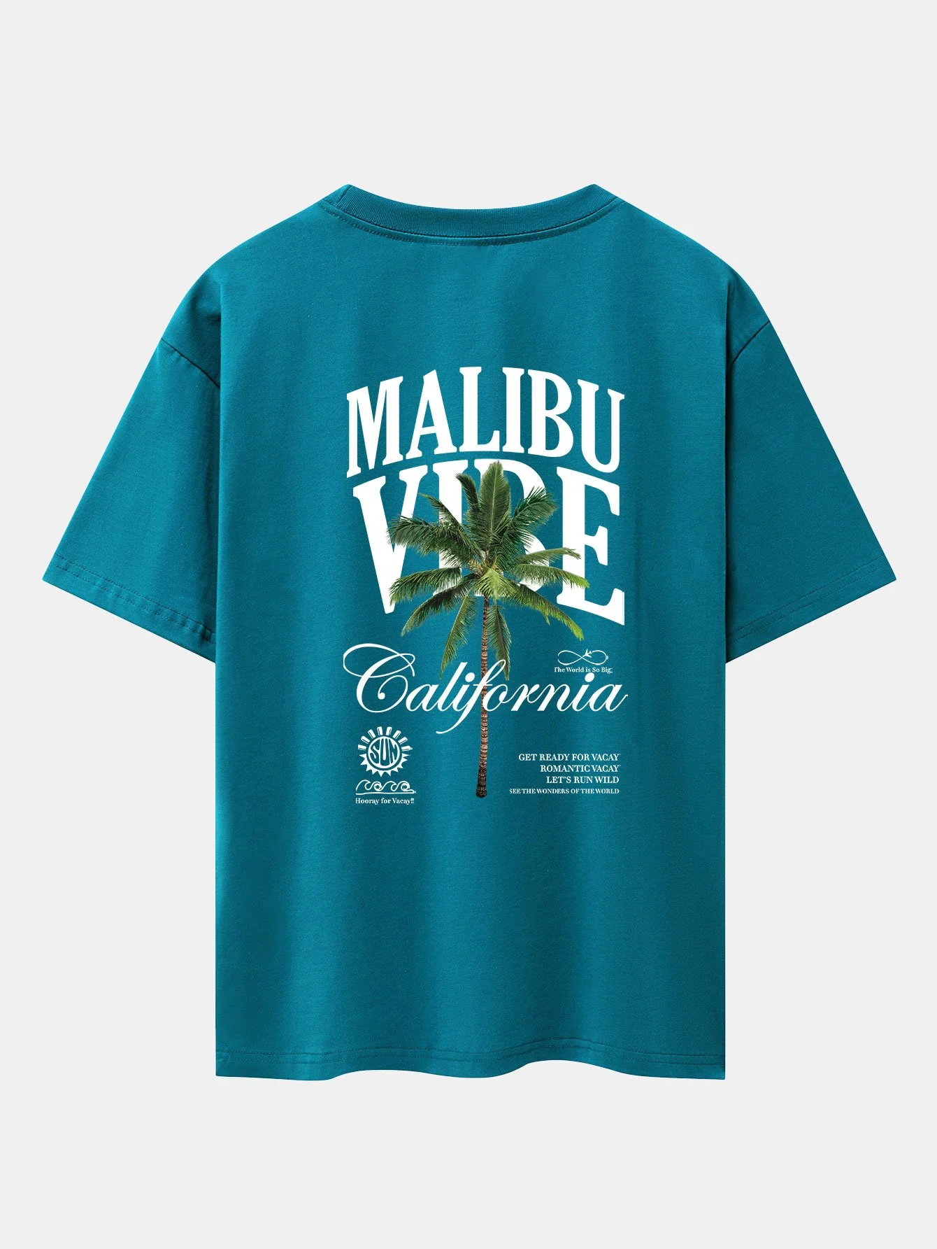 California Palm Tree Rückenprint Drop Shoulder Oversize T-Shirt - Image 11