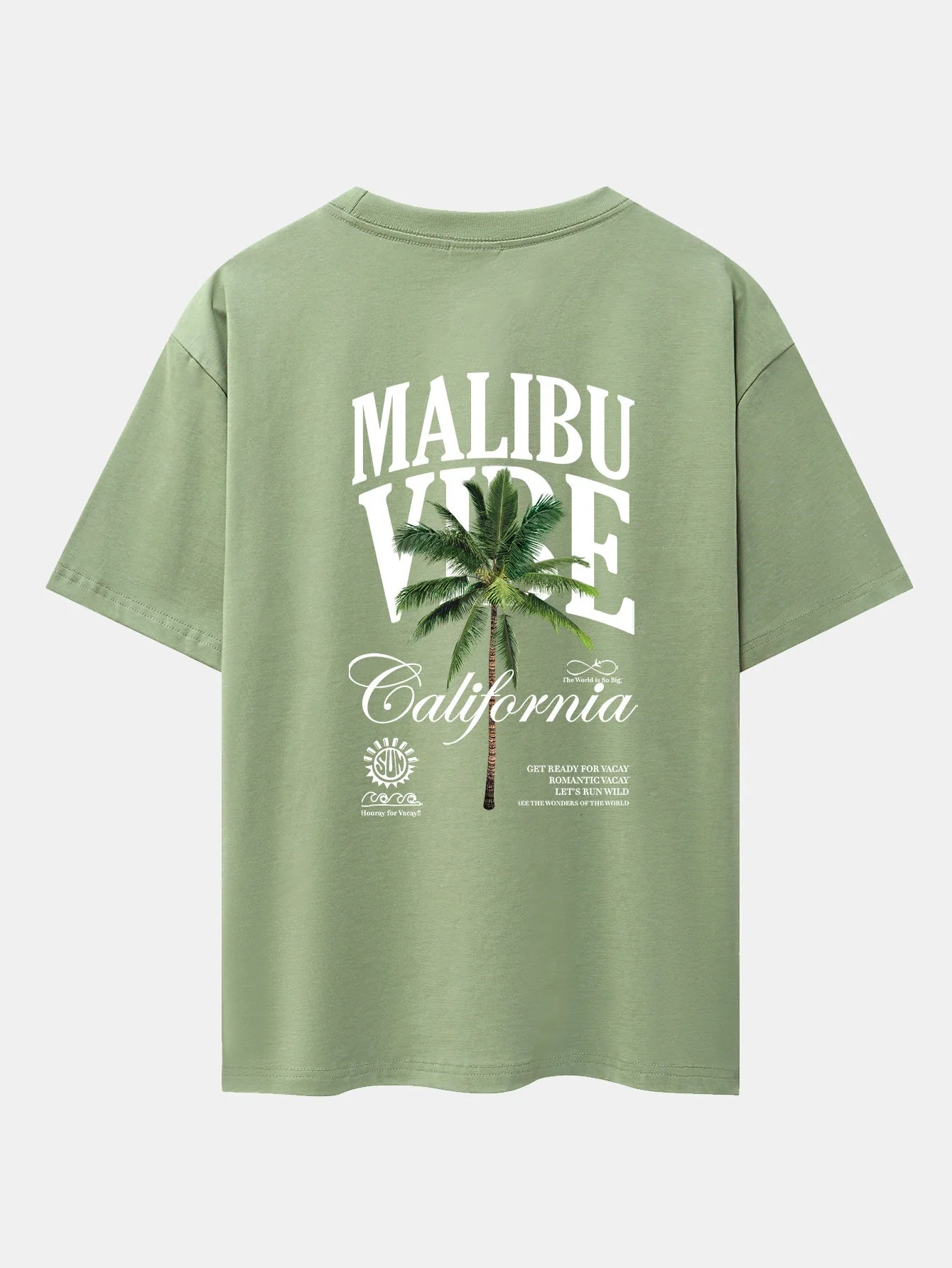 California Palm Tree Rückenprint Drop Shoulder Oversize T-Shirt - Image 12