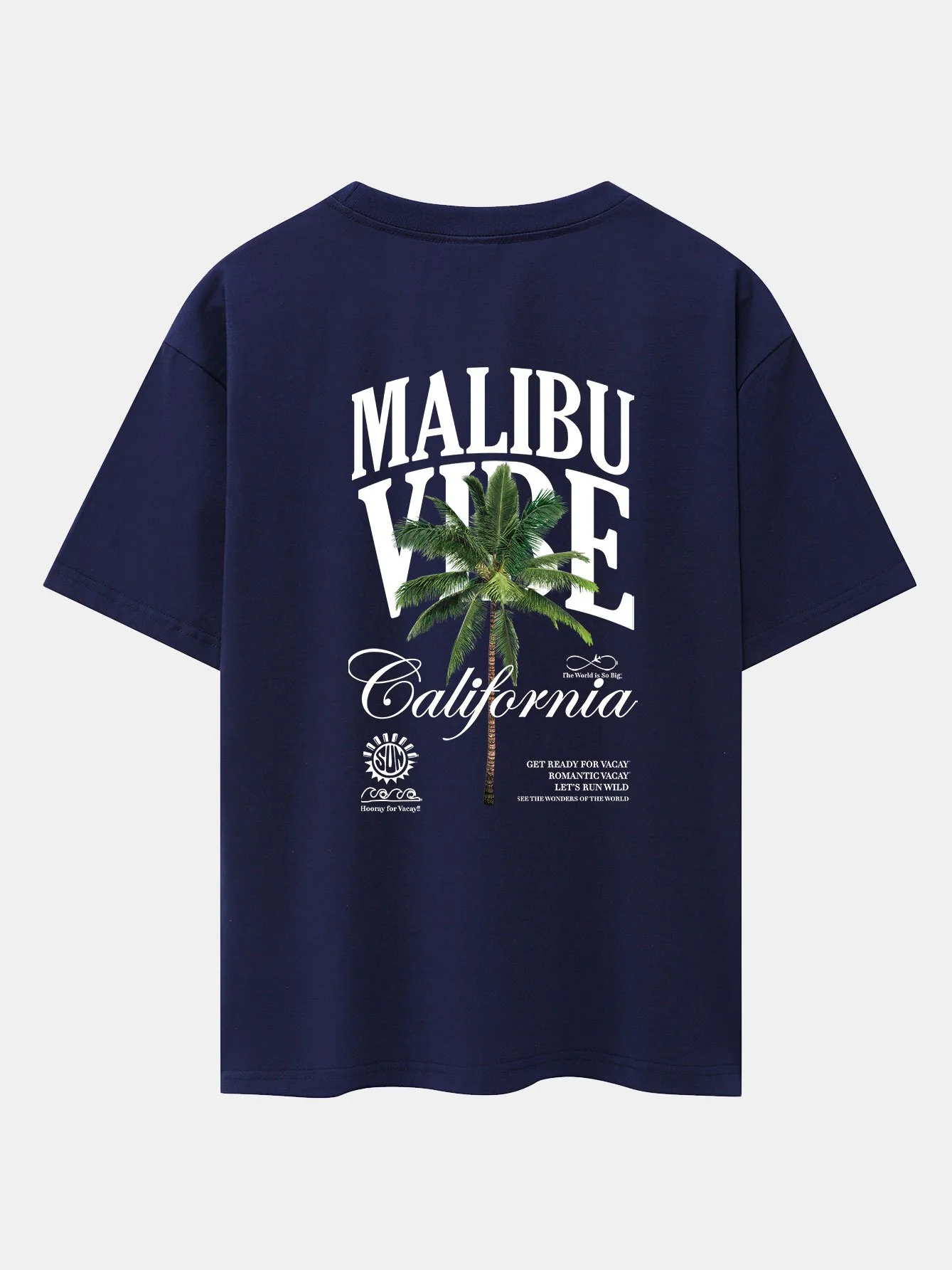 California Palm Tree Rückenprint Drop Shoulder Oversize T-Shirt - Image 14