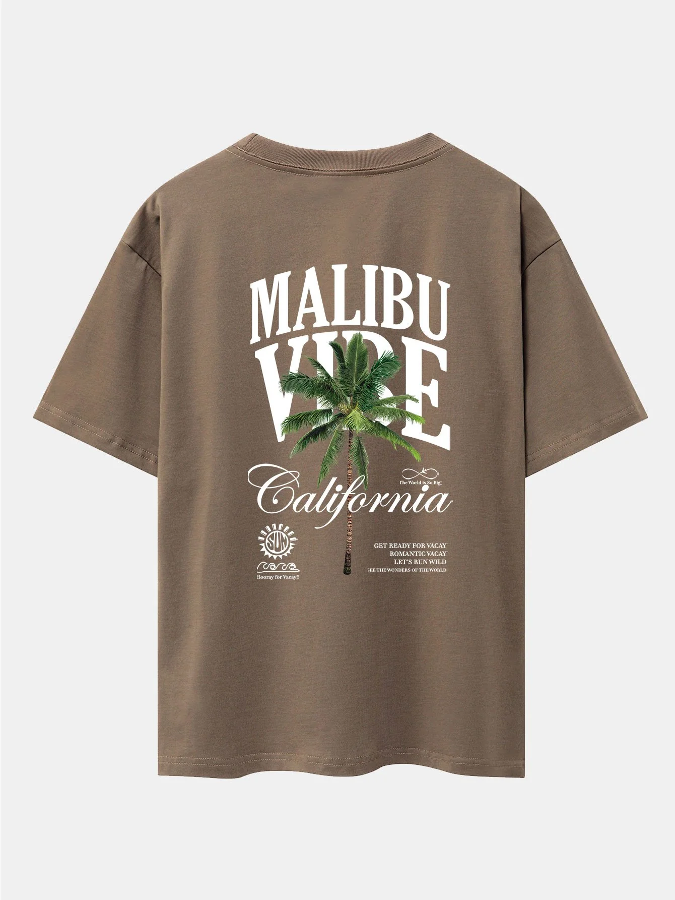California Palm Tree Rückenprint Drop Shoulder Oversize T-Shirt - Image 6