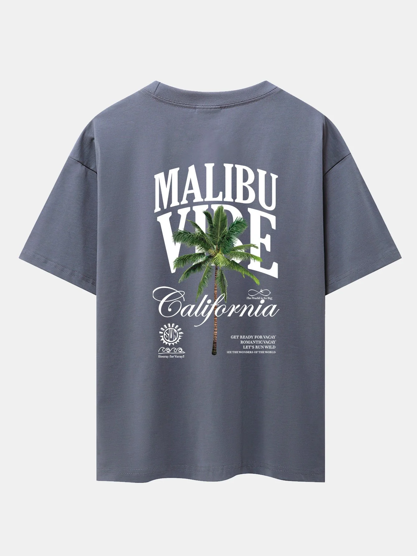 California Palm Tree Rückenprint Drop Shoulder Oversize T-Shirt - Image 7