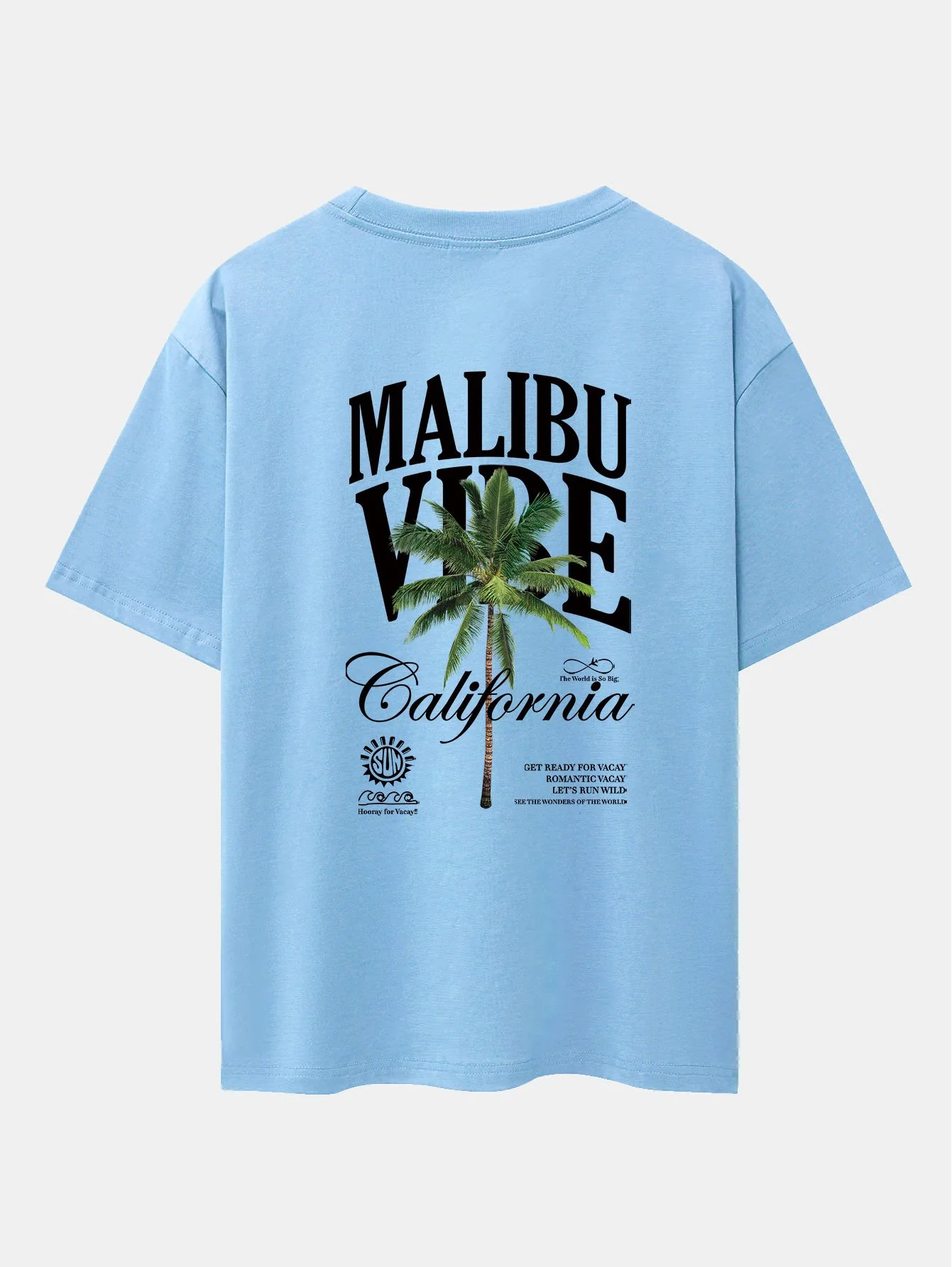 California Palm Tree Rückenprint Drop Shoulder Oversize T-Shirt - Image 8