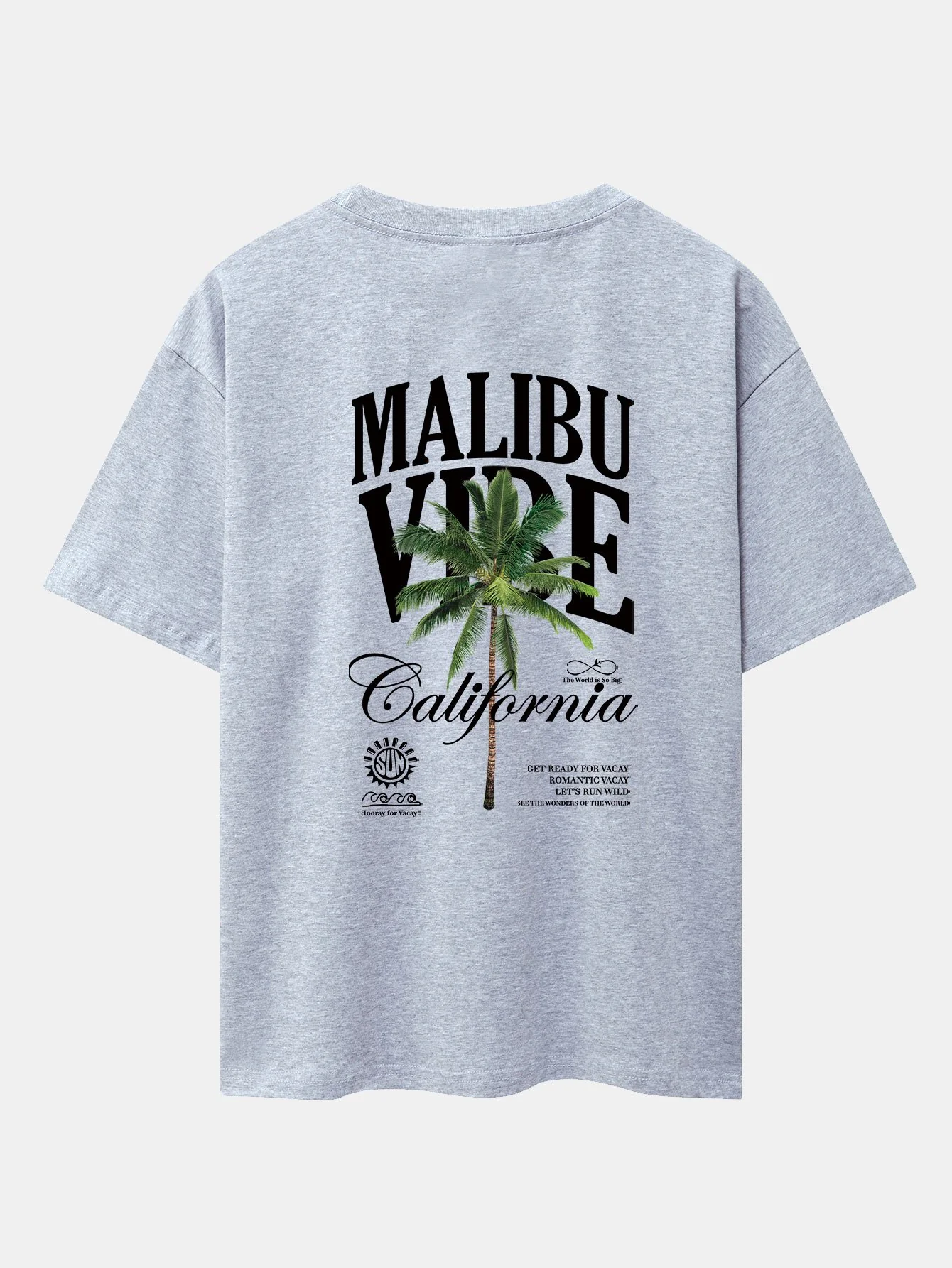 California Palm Tree Rückenprint Drop Shoulder Oversize T-Shirt - Image 9