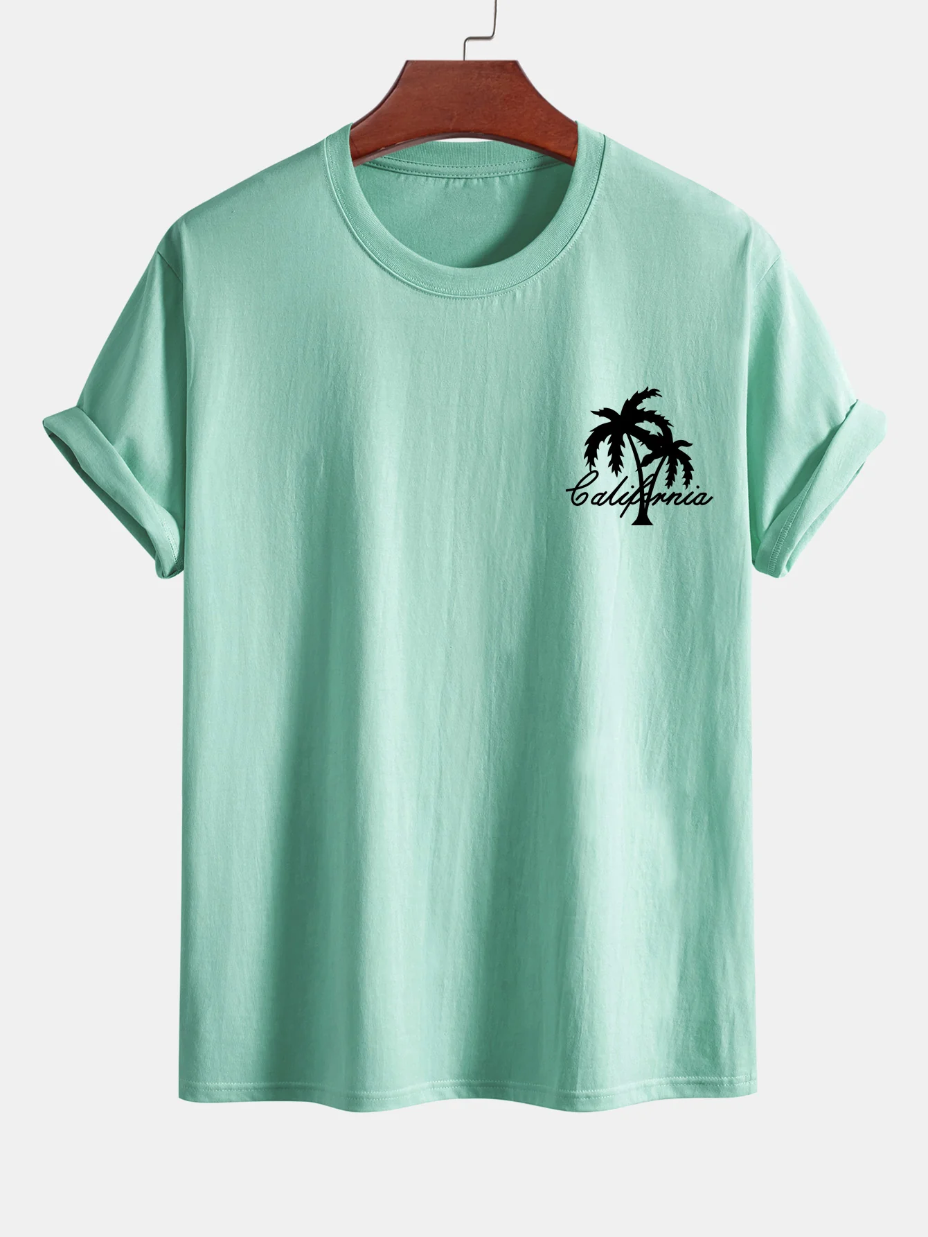 Kalifornisches Palmenbaum-Print Baumwoll-T-Shirt & Badehose - Image 10