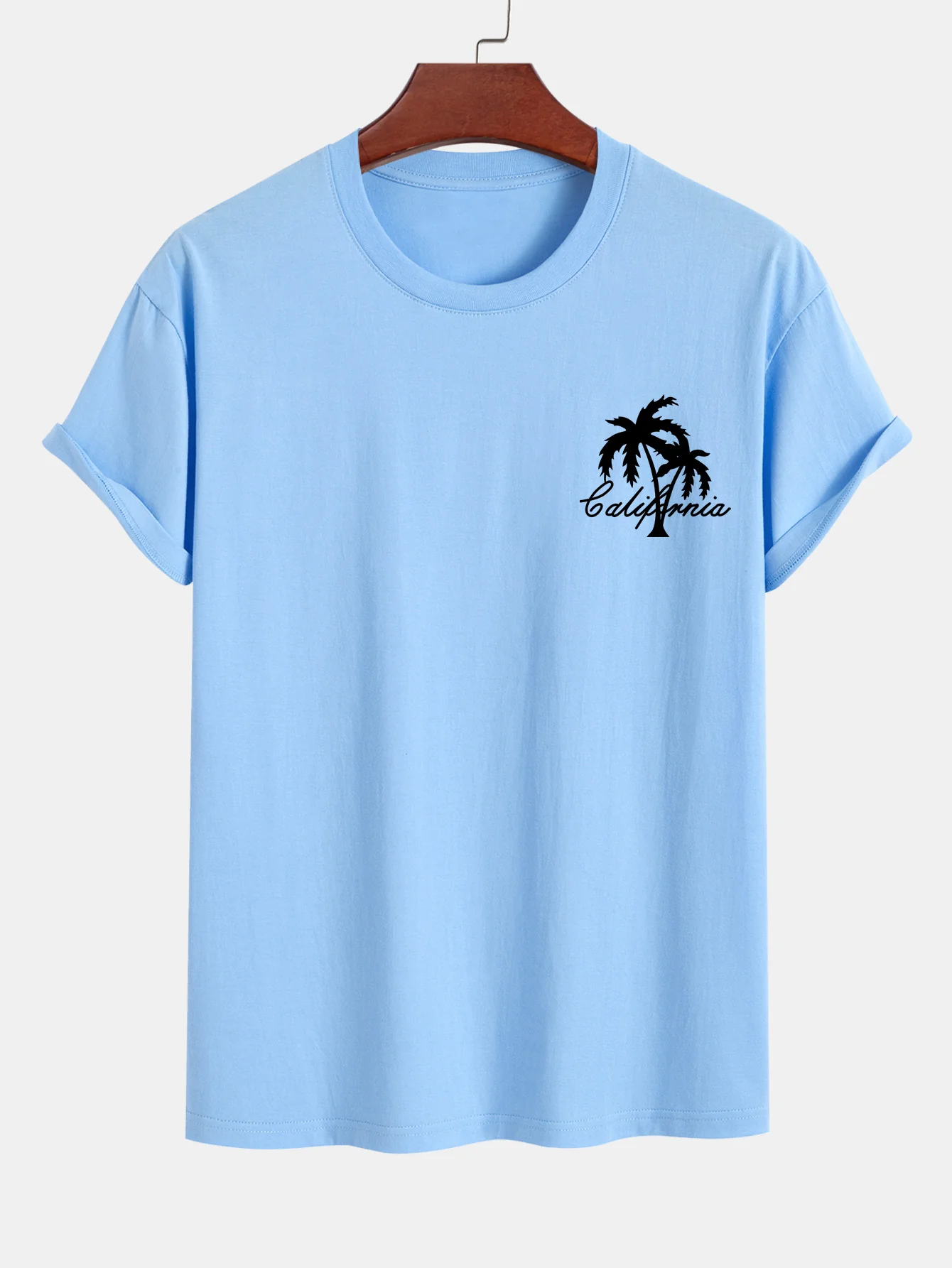 Kalifornisches Palmenbaum-Print Baumwoll-T-Shirt & Badehose - Image 9
