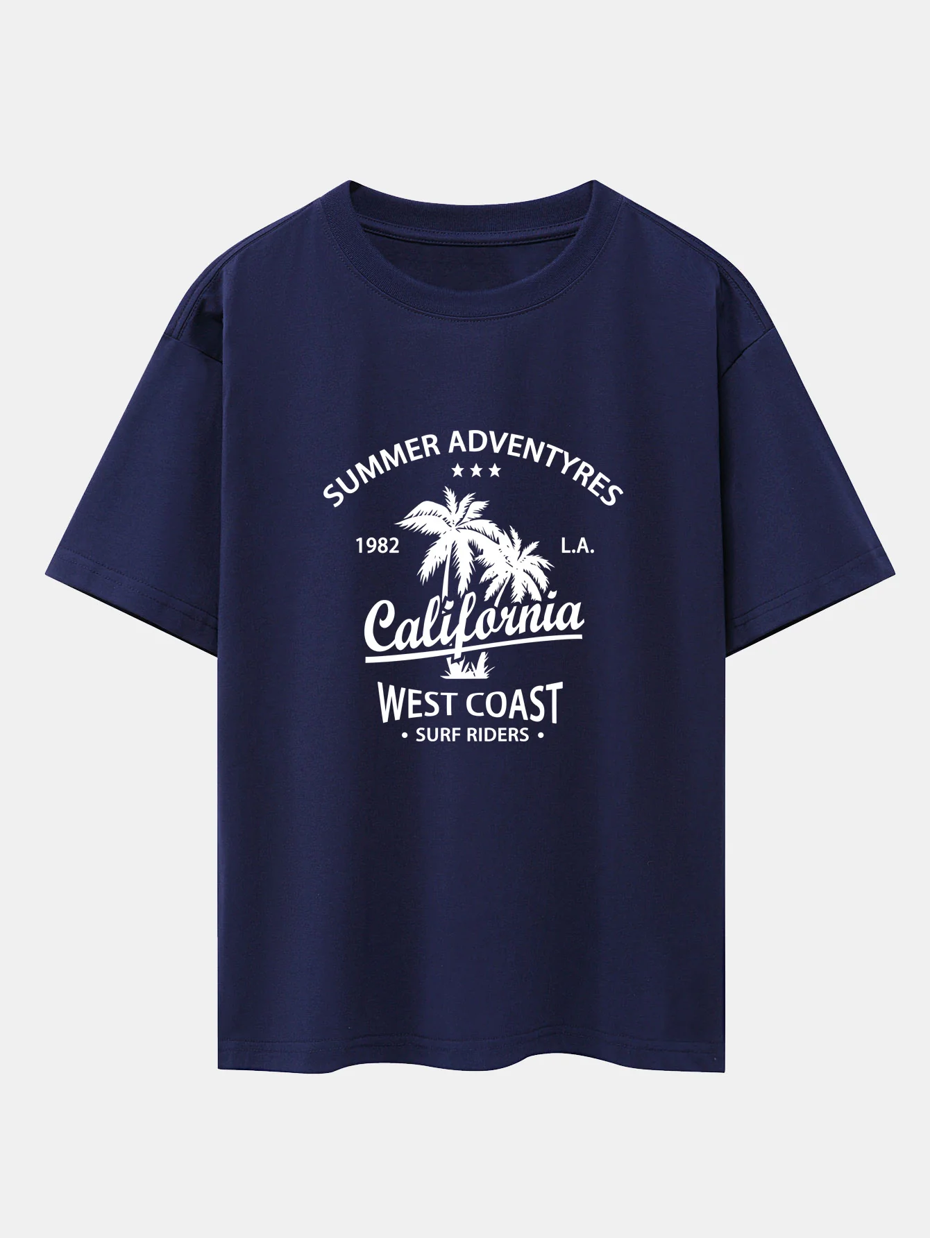 Oversize-T-Shirt mit California-Palmenbaum-Print und überschnittenen Schultern - Image 10