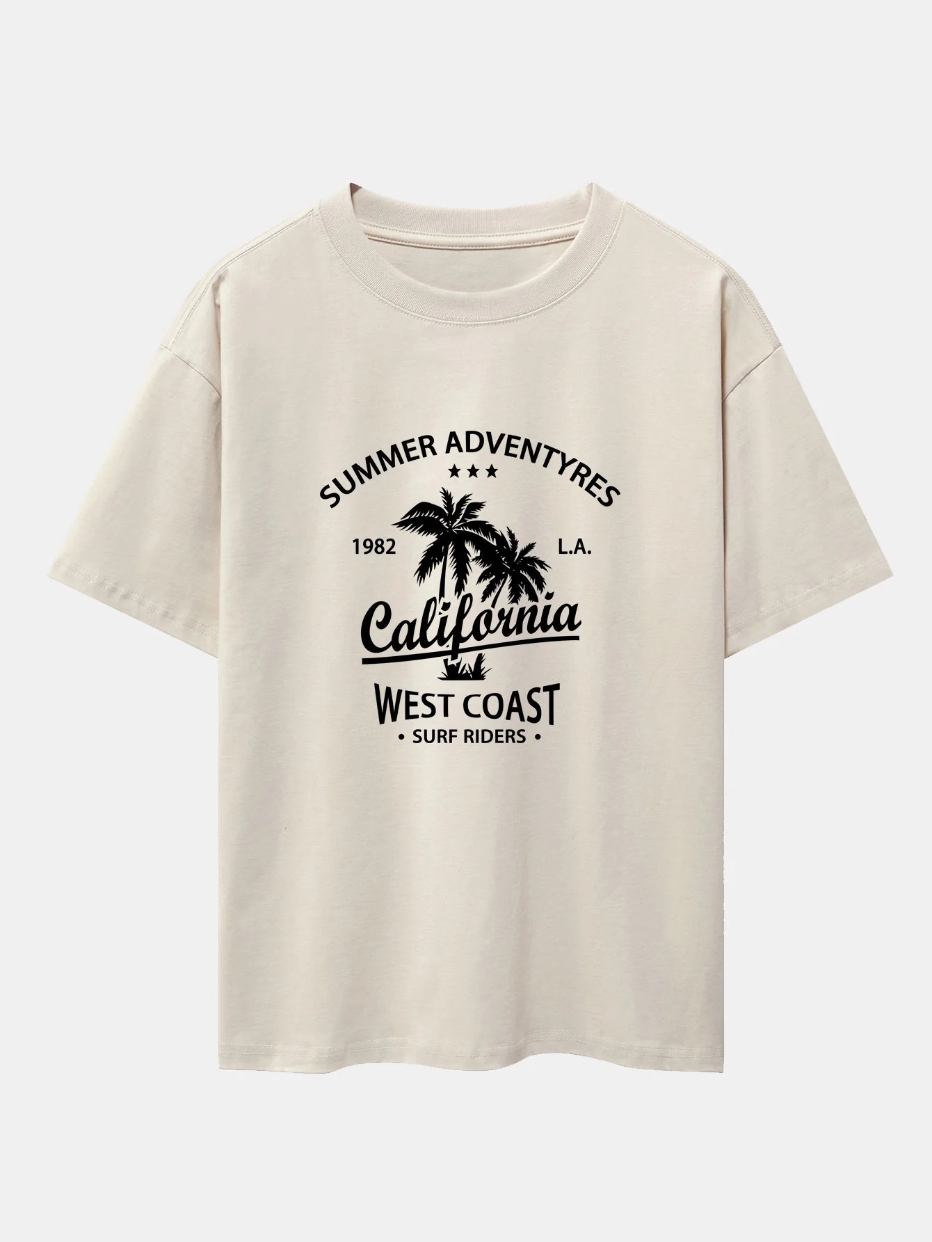 Oversize-T-Shirt mit California-Palmenbaum-Print und überschnittenen Schultern - Image 11