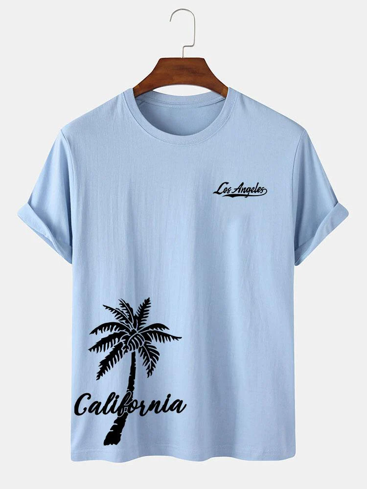 California Palm Tree Print T-Shirt - Image 2