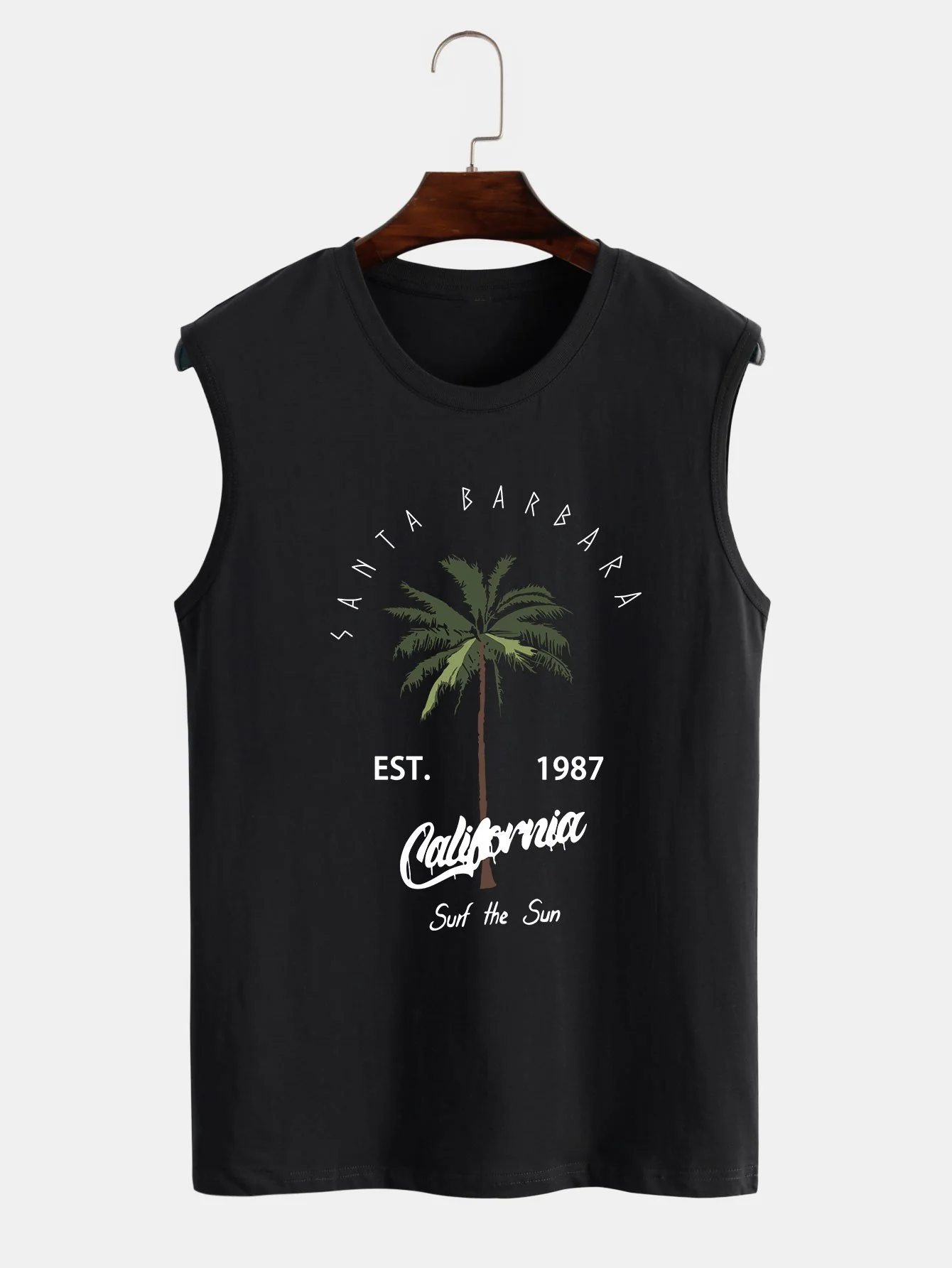 California Palm Tree Print Tank Top - Image 2
