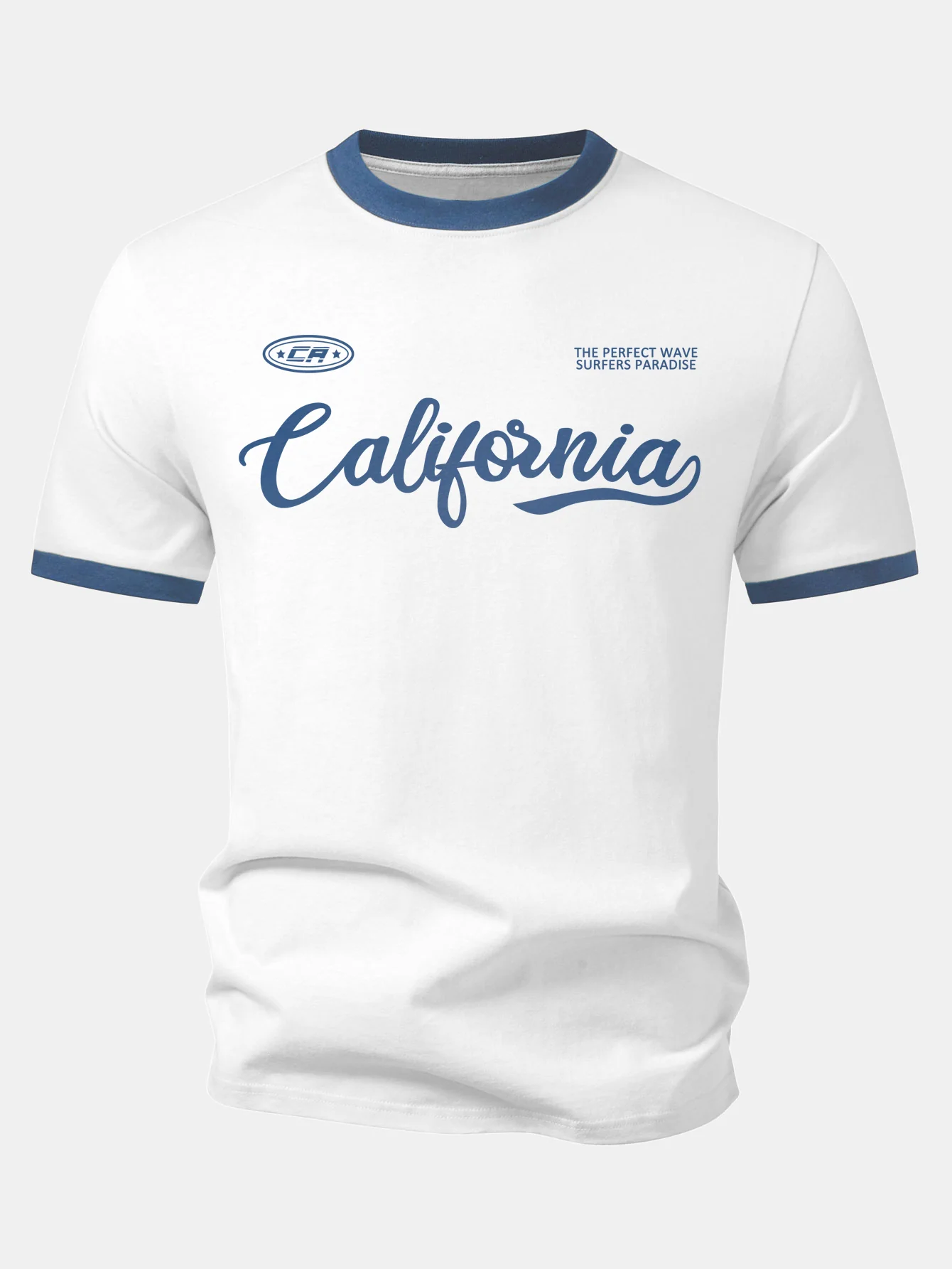 California Print Contrast Ringer T-Shirt - Image 4