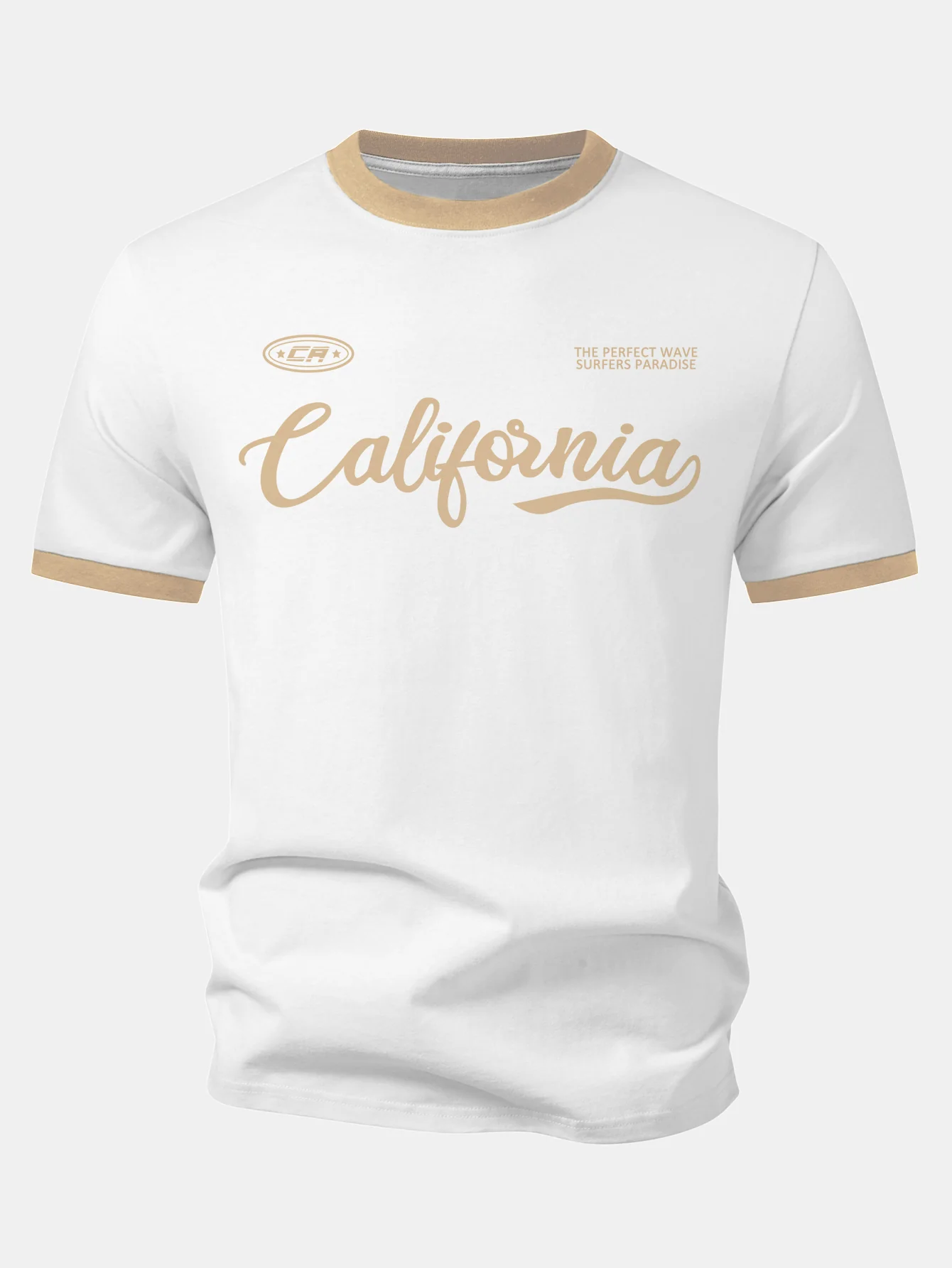 California Print Contrast Ringer T-Shirt - Image 8