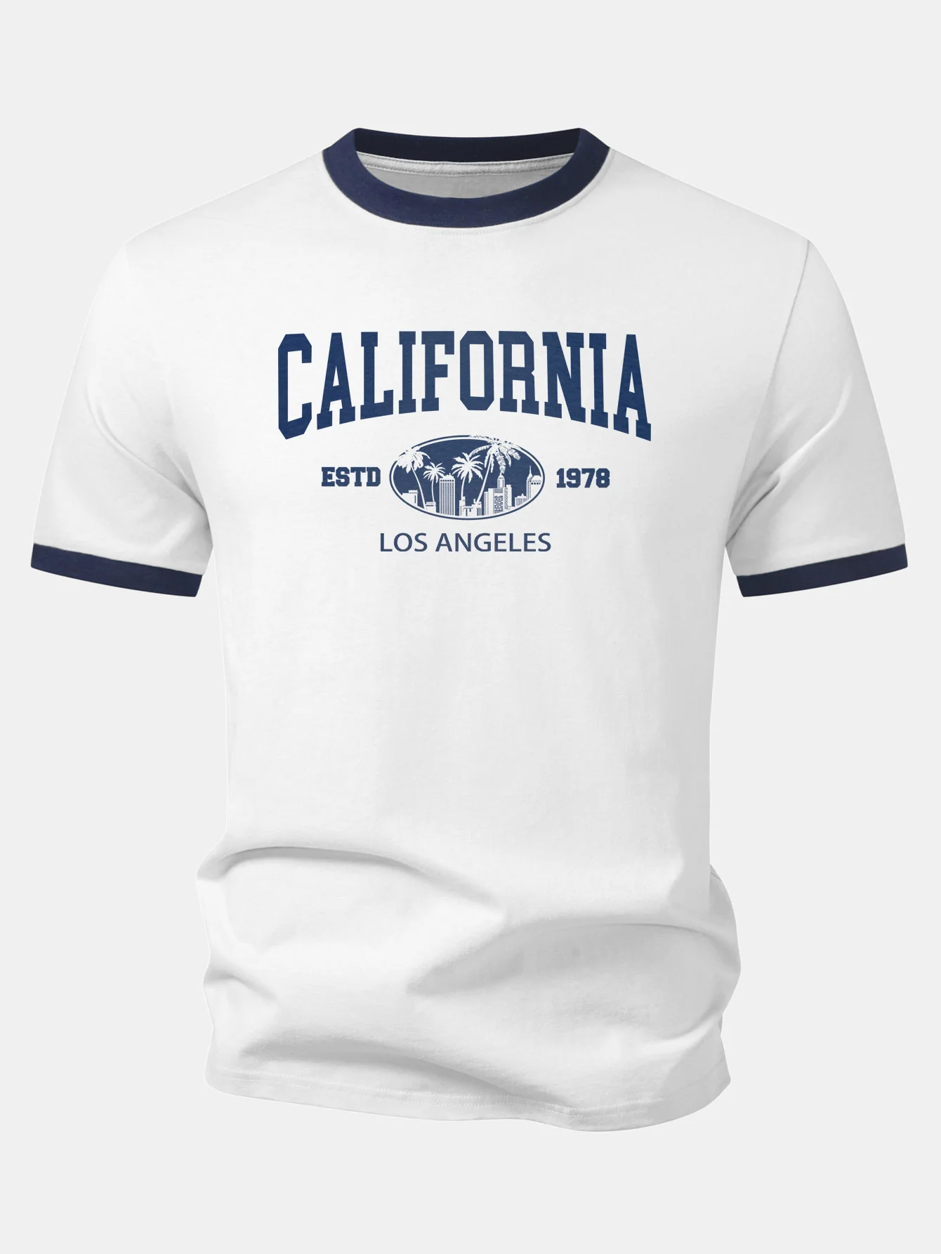 California Print Contrast Ringer T-Shirt - Image 4