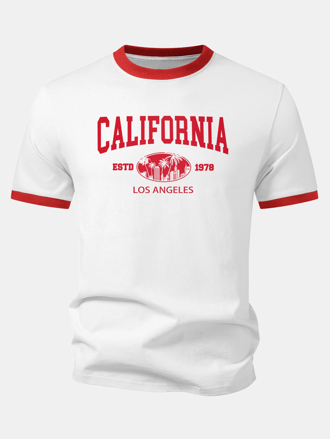 California Print Contrast Ringer T-Shirt - Image 5