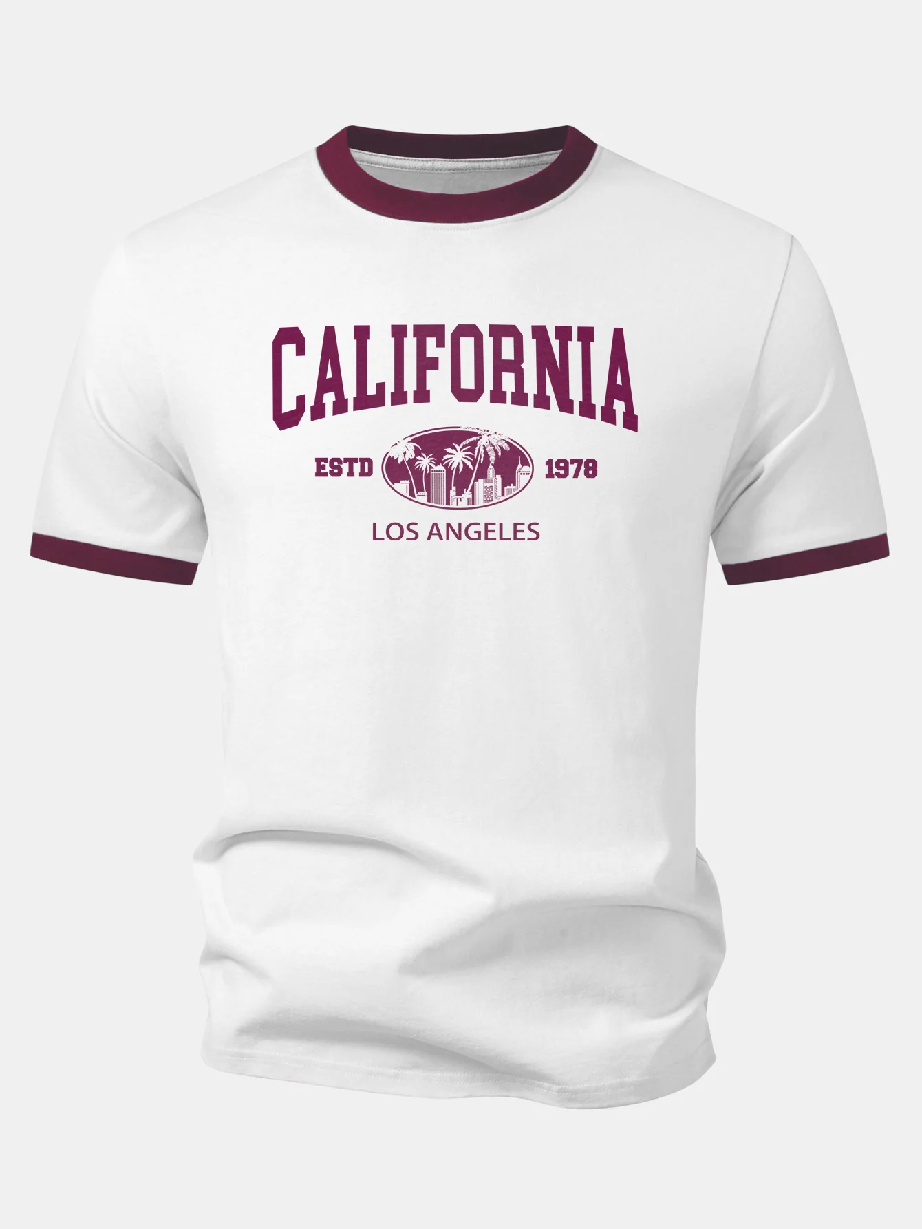 California Print Contrast Ringer T-Shirt - Image 8