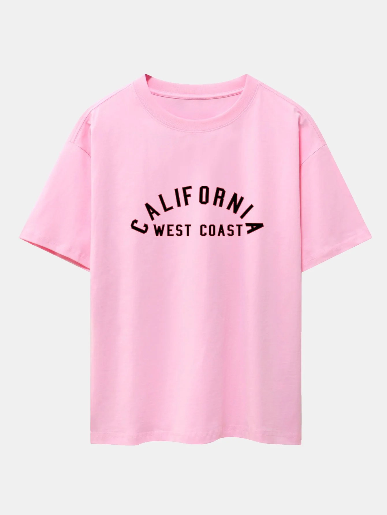 California Print Schwergewicht Drop Shoulder Oversize T-Shirt - Image 4
