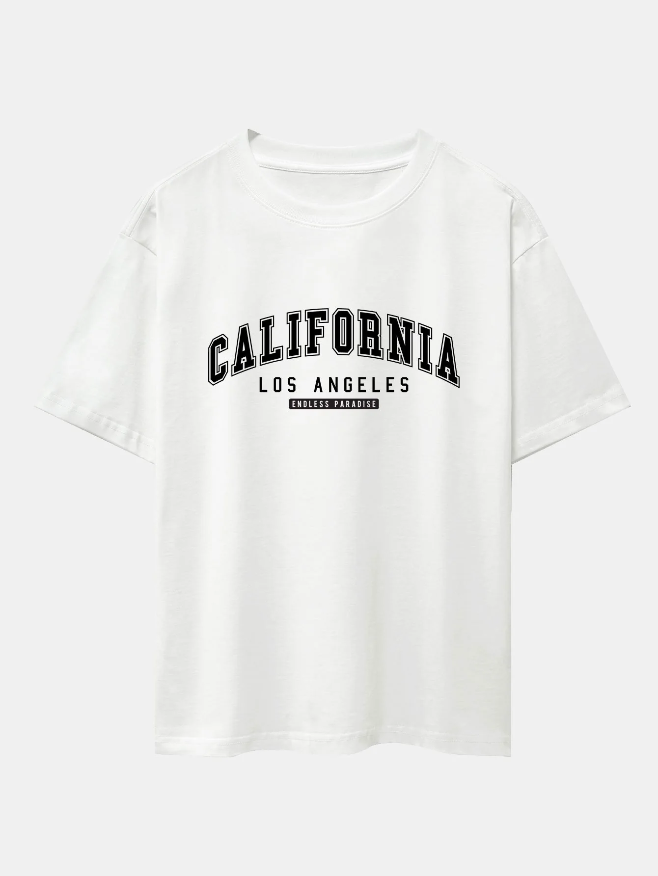 California Print Schwergewicht Übergröße T-Shirt - Image 2