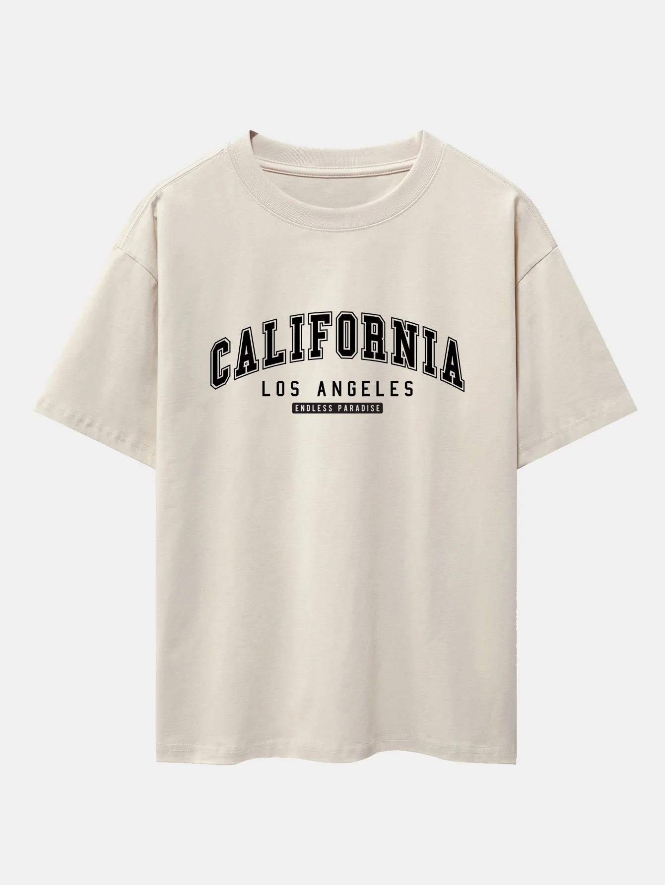 California Print Schwergewicht Übergröße T-Shirt - Image 3