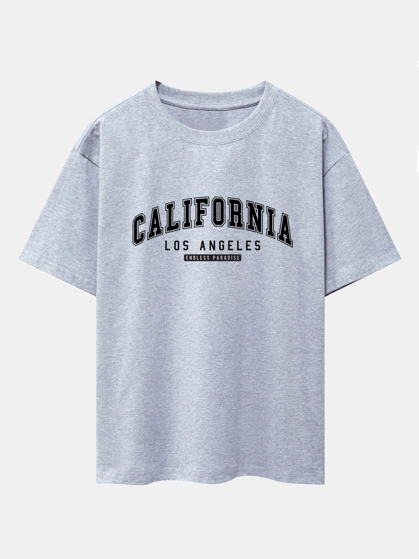 California Print Schwergewicht Übergröße T-Shirt - Image 4